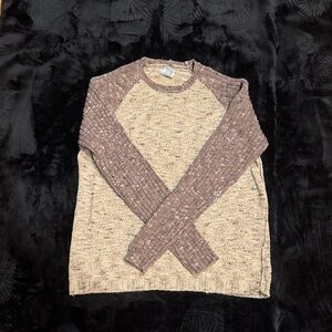 Vintage Guess Men's Beige and Brown Sweater